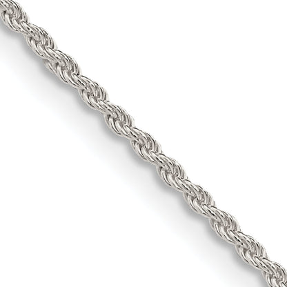 28 Inch Sterling Silver 1.5mm Solid Rope Chain Necklace