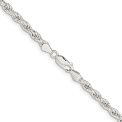 24 Inch Sterling Silver 5mm Solid Rope Chain Necklace