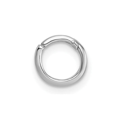 Sterling Silver Rhodium-Plated Polished Single Cartilage Hoop Earring