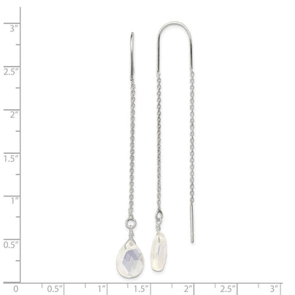 Sterling Silver Opalite Crystal Threader Earrings