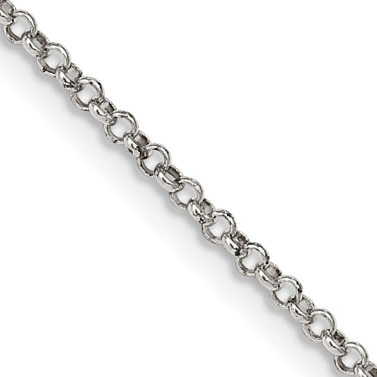 20 Inch Sterling Silver 1.5mm Rolo Chain Necklace