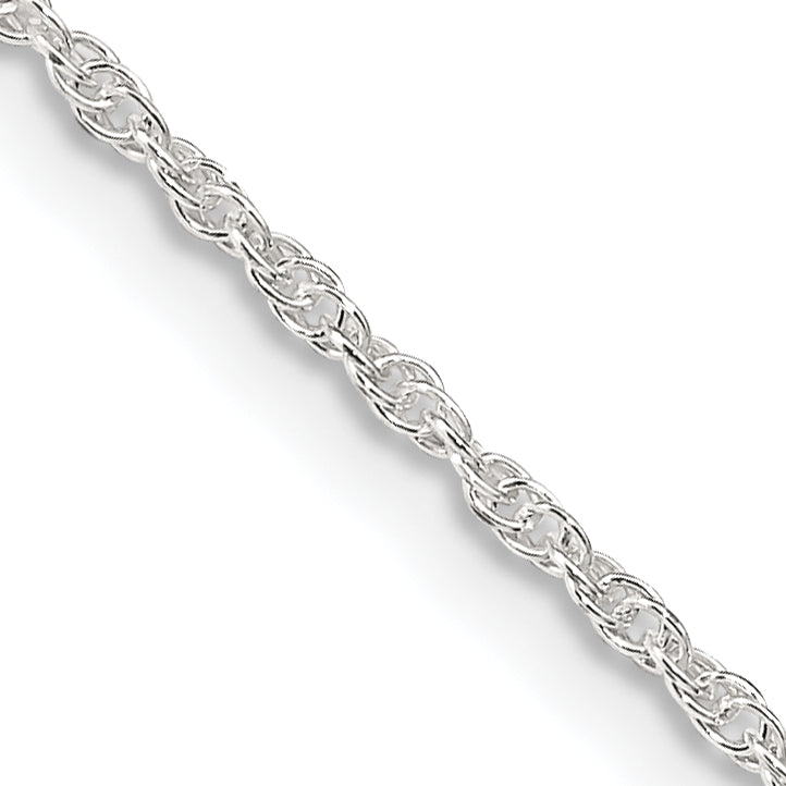 22 Inch Sterling Silver 1.6mm Loose Rope Chain Necklace