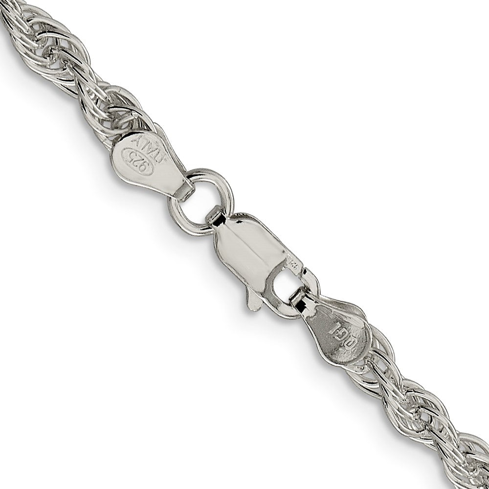 16 Inch Sterling Silver 3.8mm Loose Rope Chain Necklace