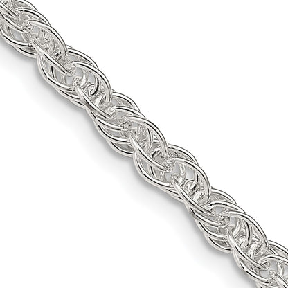 16 Inch Sterling Silver 3.8mm Loose Rope Chain Necklace