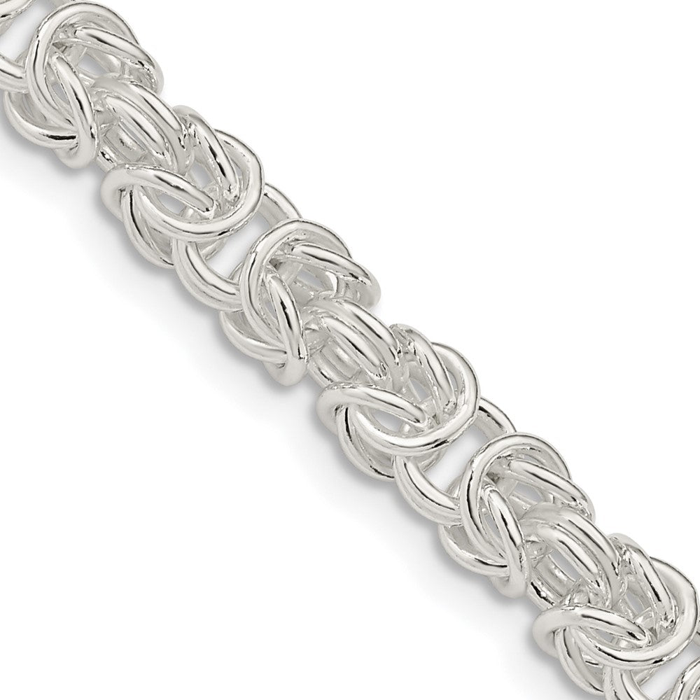 20 Inch Sterling Silver 5.5mm Rounded Byzantine Chain Necklace