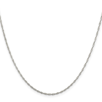 22 Inch Sterling Silver 1.4mm Singapore Chain W/4In Ext.