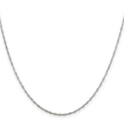 26 Inch Sterling Silver 1.4mm Singapore Chain Necklace