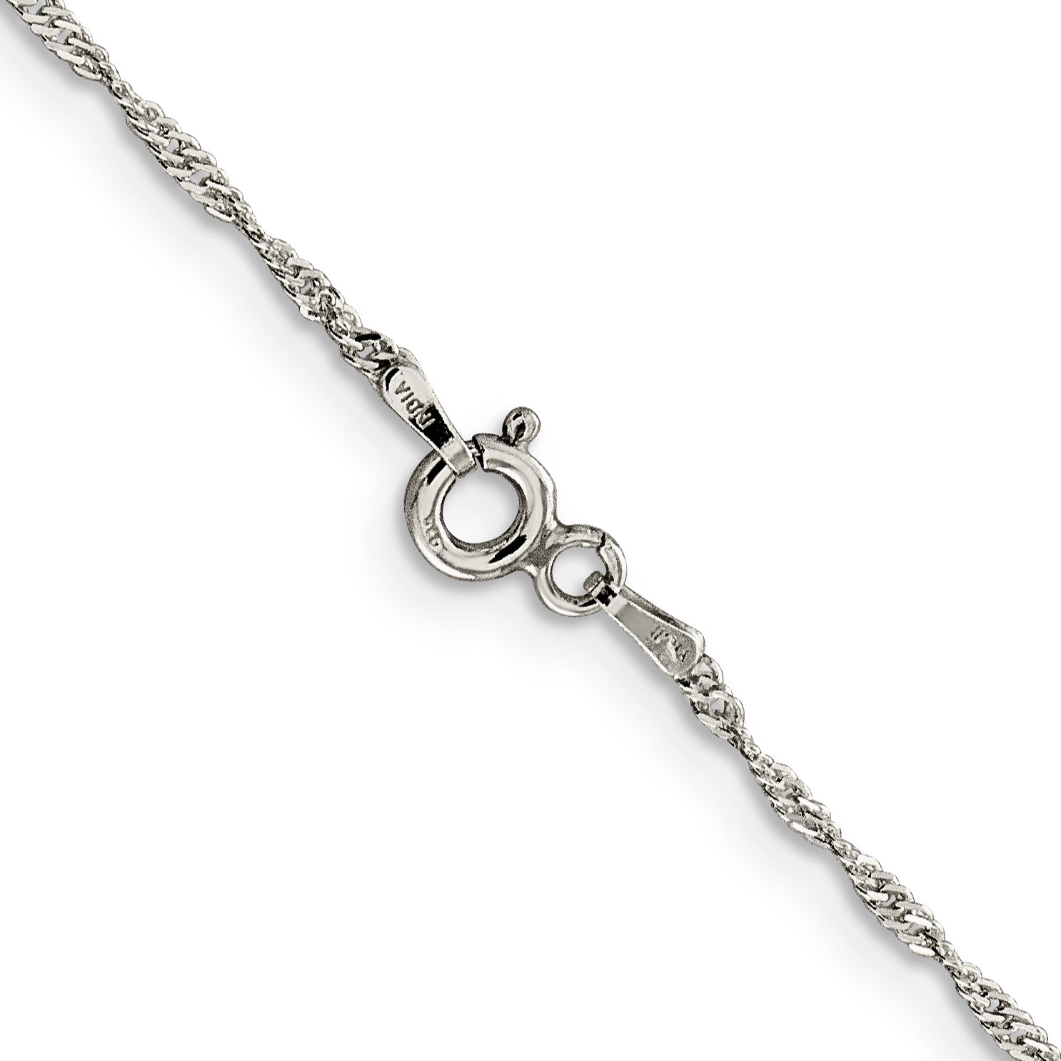 24 Inch Sterling Silver 1.4mm Singapore Chain Necklace