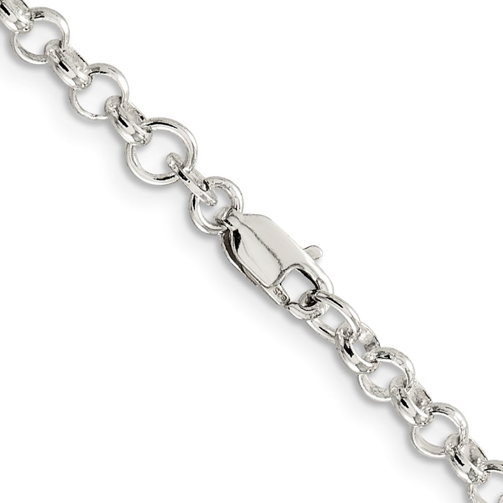 30 Inch Sterling Silver 4mm Rolo Chain Necklace