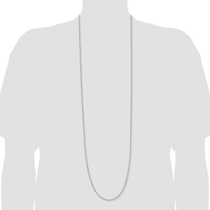 42 Inch Sterling Silver 4mm Rolo Chain Necklace