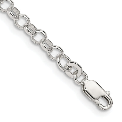 7 Inch Sterling Silver 4mm Rolo Chain Bracelet