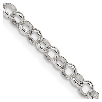 16 Inch Sterling Silver 4mm Rolo Chain Necklace