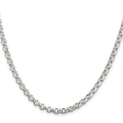 16 Inch Sterling Silver 4.6mm Rolo Chain Necklace