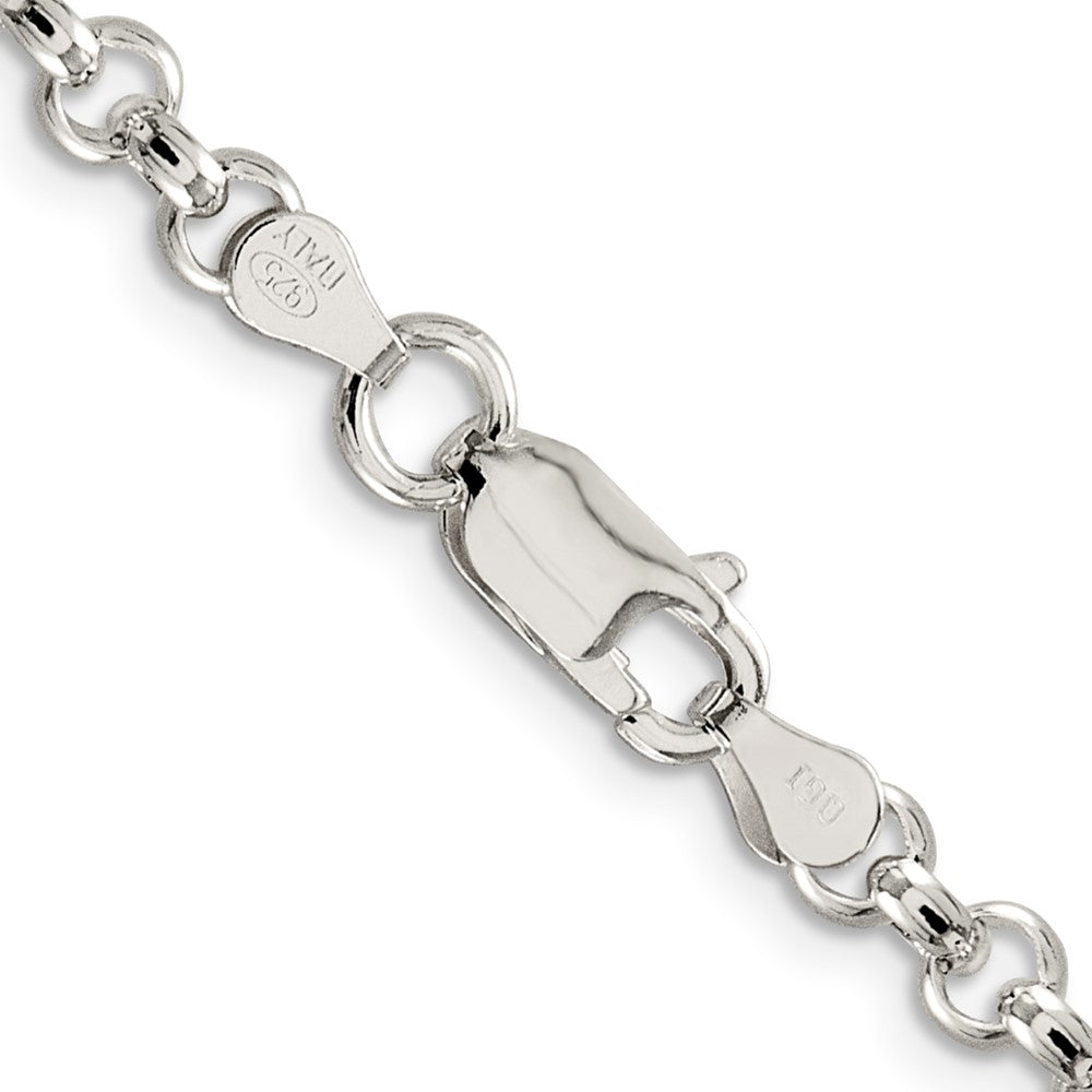 30 Inch Sterling Silver 4.6mm Rolo Chain Necklace