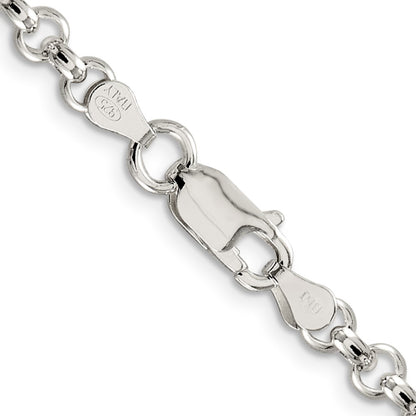 30 Inch Sterling Silver 4.6mm Rolo Chain Necklace