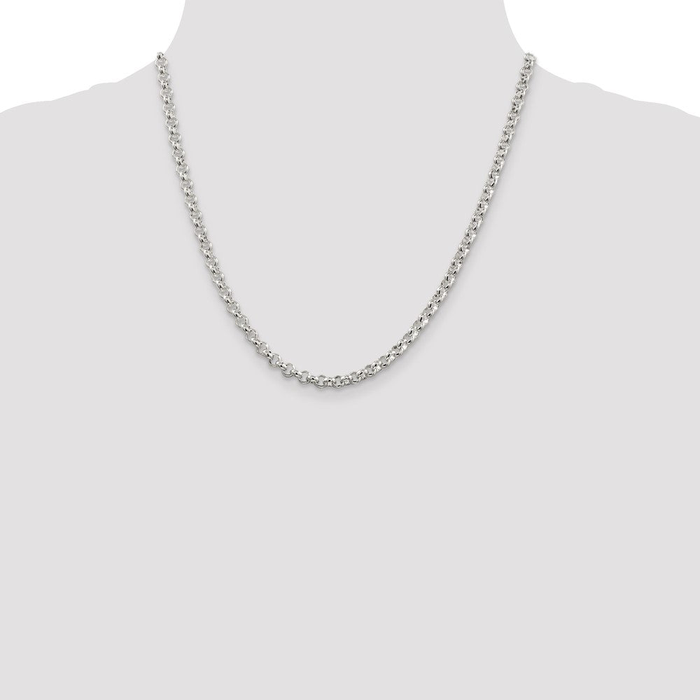 20 Inch Sterling Silver 4.6mm Rolo Chain Necklace