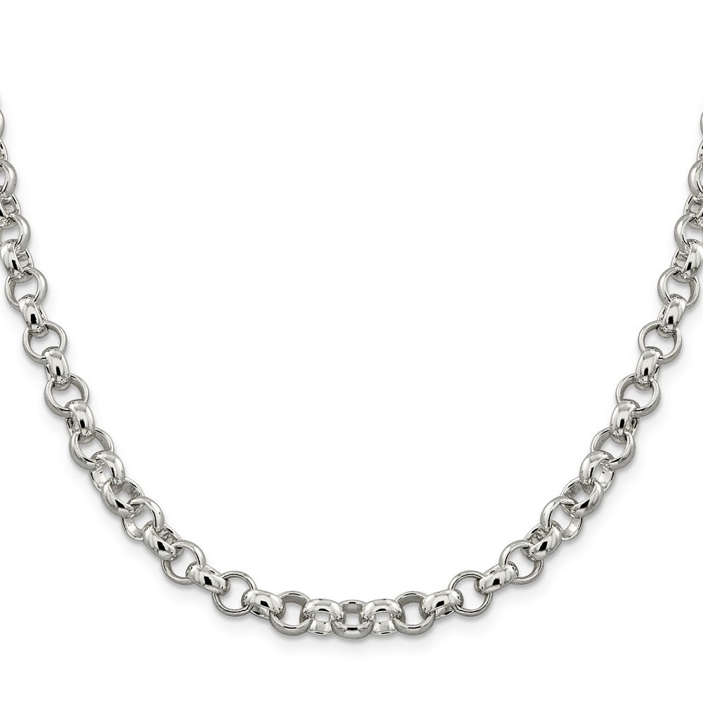 20 Inch Sterling Silver 6.75mm Rolo Chain Necklace