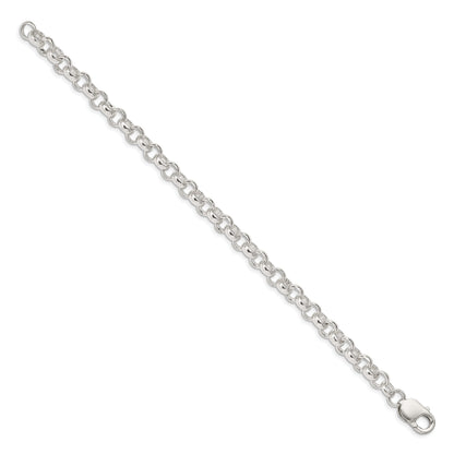 8 Inch Sterling Silver 6.75mm Rolo Chain Bracelet