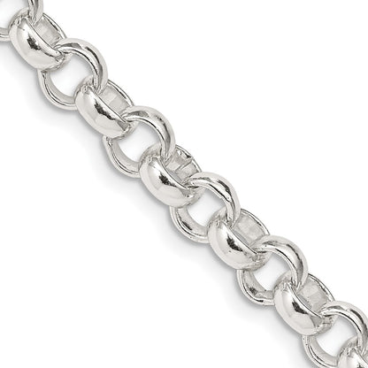 16 Inch Sterling Silver 6.75mm Rolo Chain Necklace