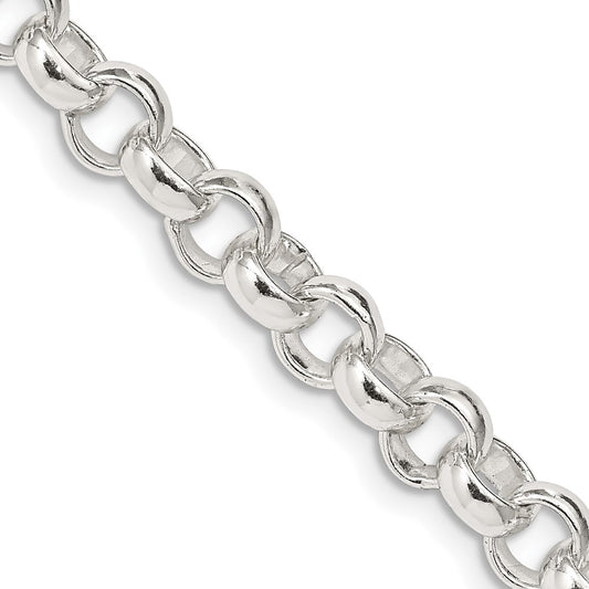 20 Inch Sterling Silver 6.75mm Rolo Chain Necklace