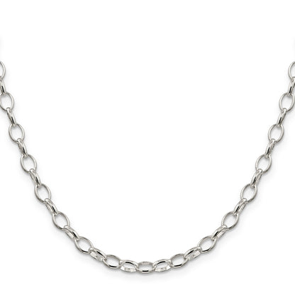 16 Inch Sterling Silver 5mm Fancy Rolo Chain Necklace