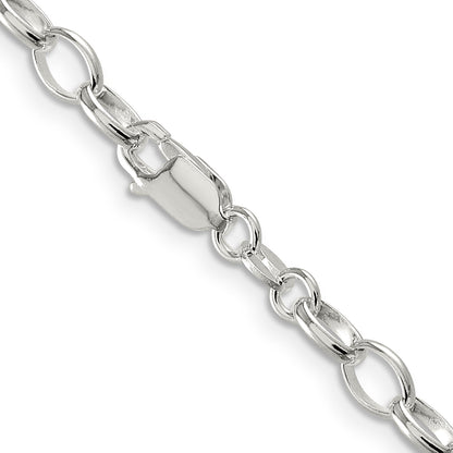 16 Inch Sterling Silver 5mm Fancy Rolo Chain Necklace