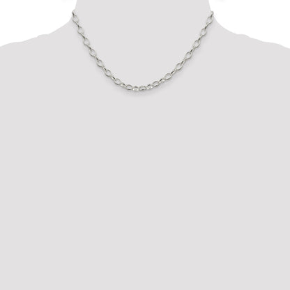 16 Inch Sterling Silver 5mm Fancy Rolo Chain Necklace