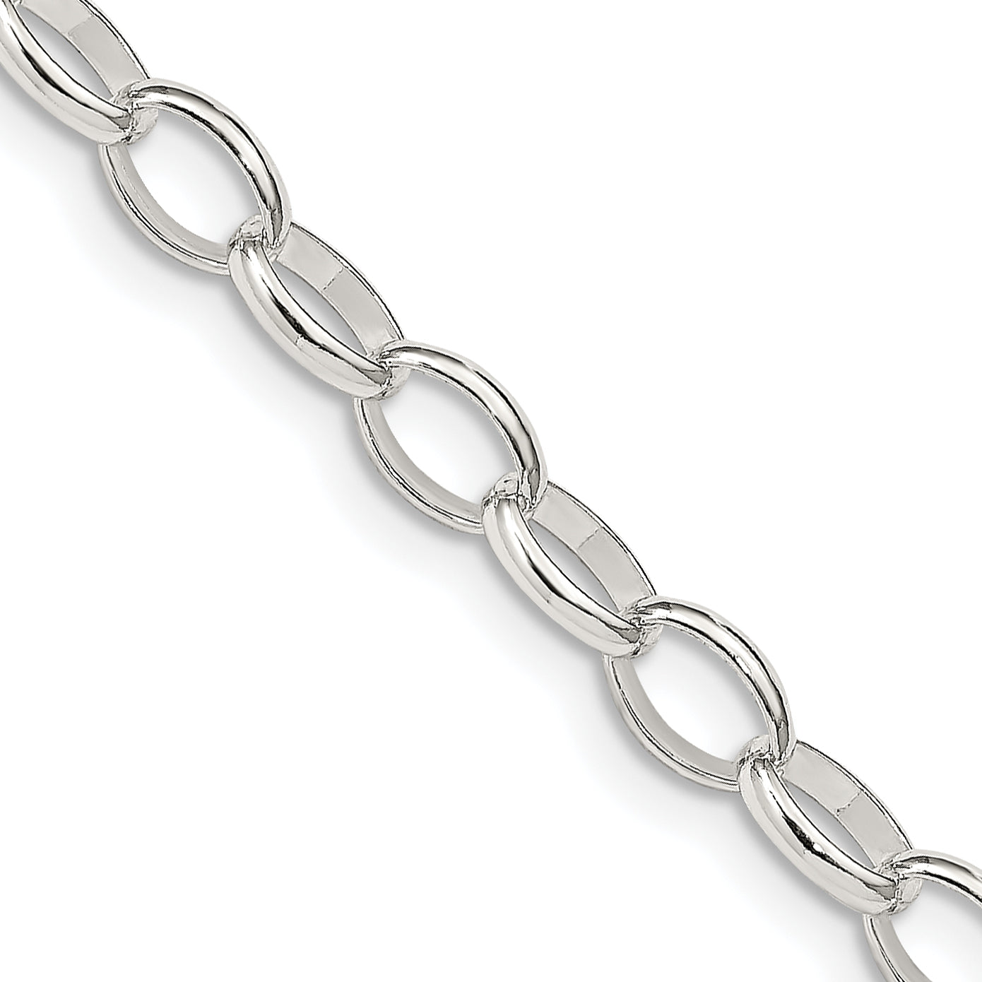 18 Inch Sterling Silver 5mm Fancy Rolo Chain Necklace