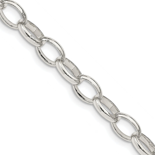 18 Inch Sterling Silver 8mm Fancy Rolo Chain Necklace