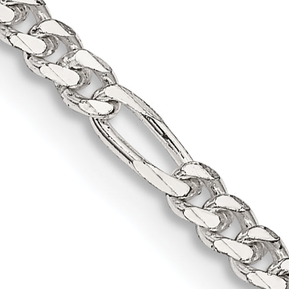 Sterling Silver 2.85mm Figaro Chain Necklace