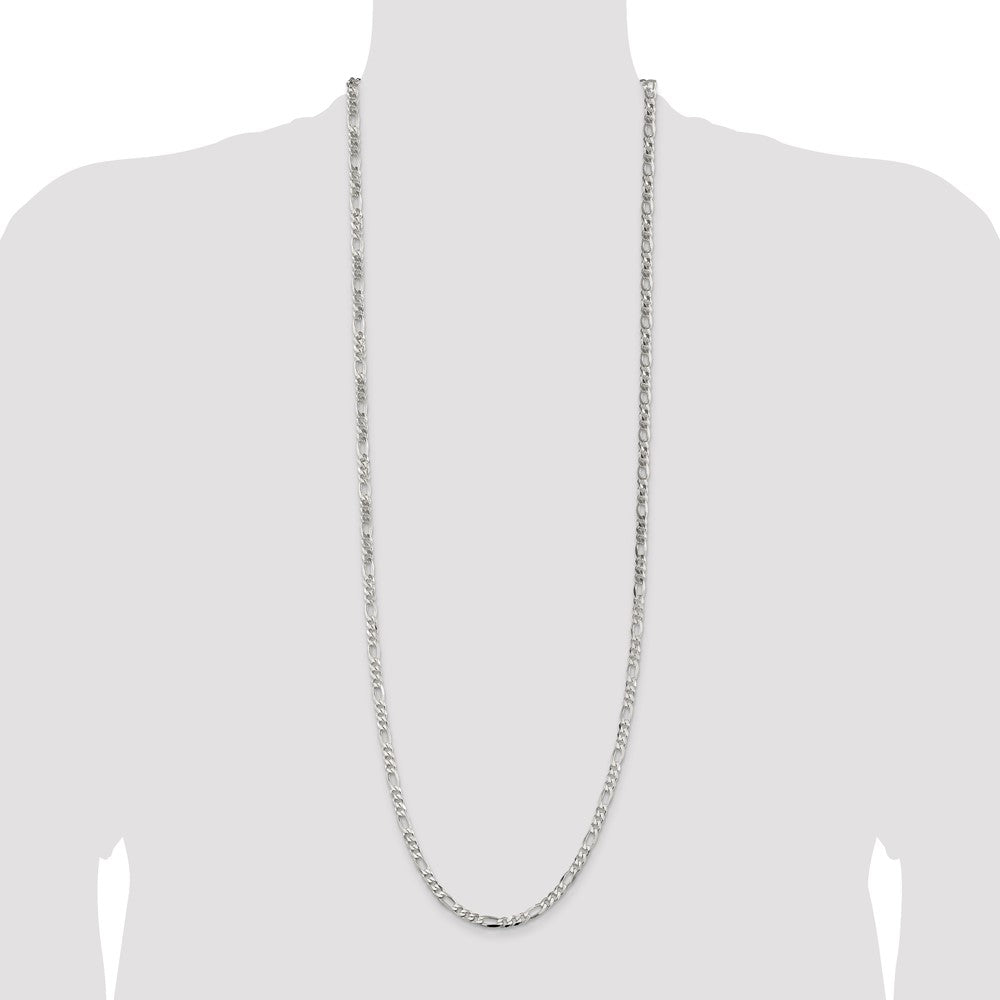 Sterling Silver 4.5mm Figaro Chain Necklace