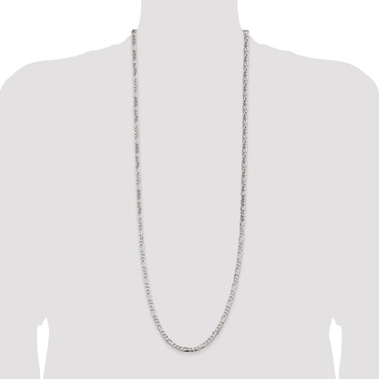 Sterling Silver 4.5mm Figaro Chain Necklace
