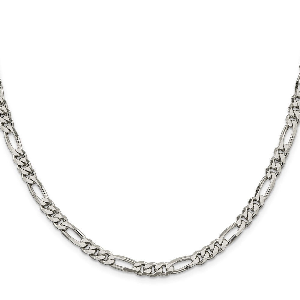 28 Inch Sterling Silver 5.5mm Figaro Chain Necklace