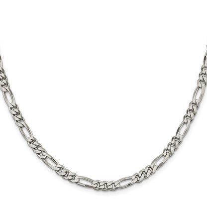 28 Inch Sterling Silver 5.5mm Figaro Chain Necklace