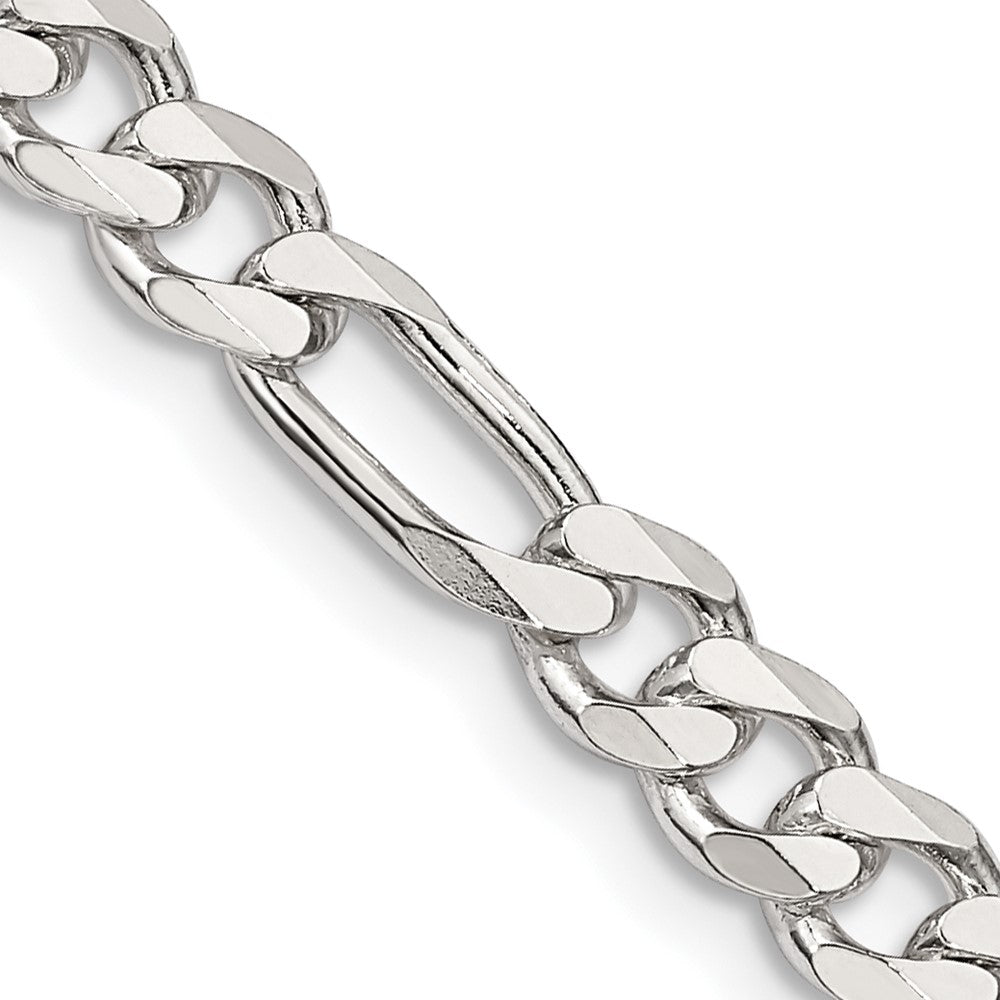 28 Inch Sterling Silver 5.5mm Figaro Chain Necklace