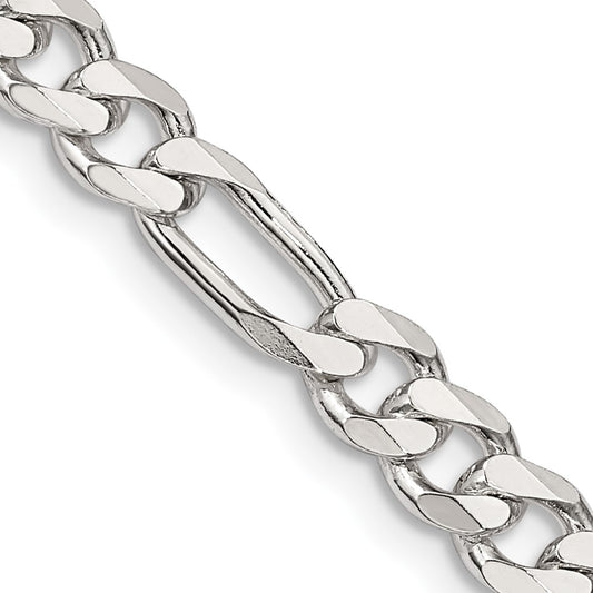 28 Inch Sterling Silver 5.5mm Figaro Chain Necklace