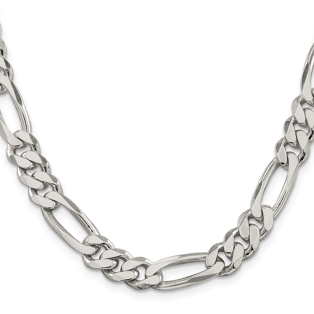 Sterling Silver 9mm Figaro Chain Necklace