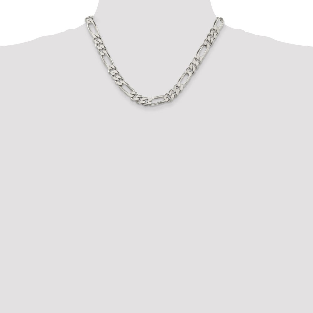 Sterling Silver 9mm Figaro Chain Necklace