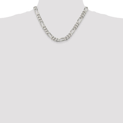Sterling Silver 9mm Figaro Chain Necklace