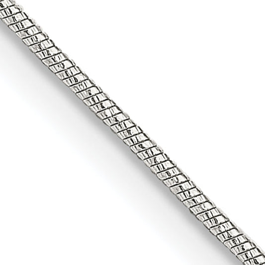 24 Inch Sterling Silver .85mm Diamond-Cut Snake Chain Necklace