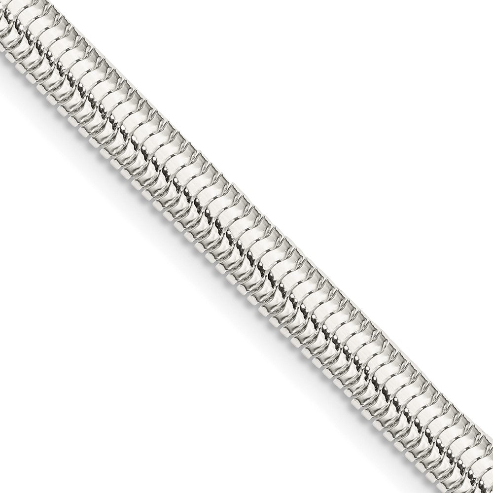 Sterling Silver 5mm 6-Sided Oval Snake Chain Necklace