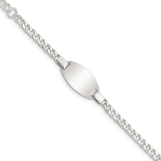 3 Inch Sterling Silver Childrens 5In Plus 1In Ext Id Bracelet