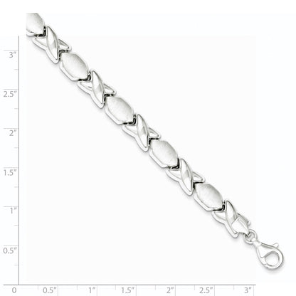 Sterling Silver Polished And Satin X O Bracelet