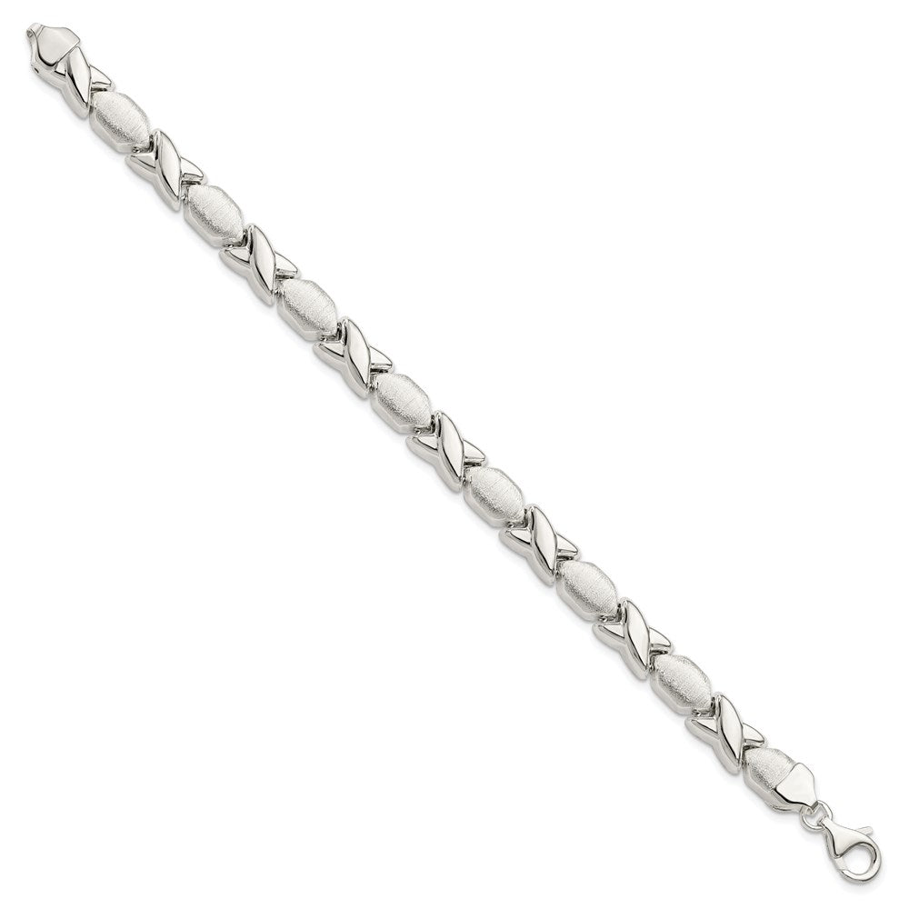 Sterling Silver Polished And Satin X O Bracelet
