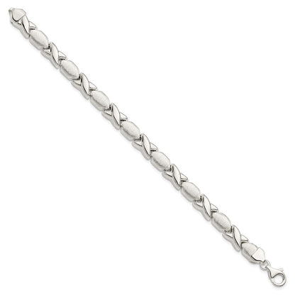 Sterling Silver Polished And Satin X O Bracelet