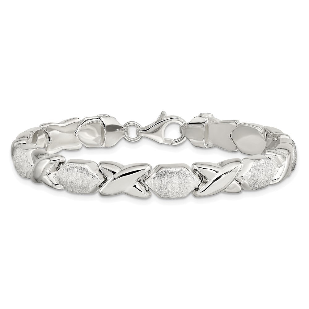 Sterling Silver Polished And Satin X O Bracelet