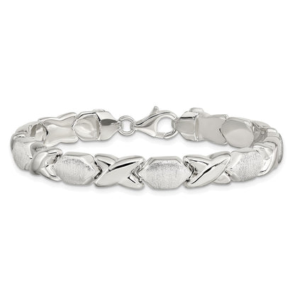 Sterling Silver Polished And Satin X O Bracelet