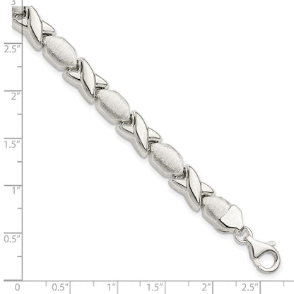 Sterling Silver Polished And Satin X O Bracelet
