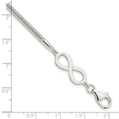 7.5 Inch Sterling Silver Infinity Symbol Bracelet