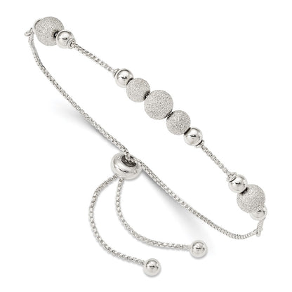 Sterling Silver Beaded Adjustable Bracelet